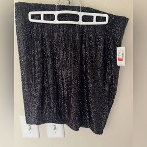Maurices Black Sequin Skirt